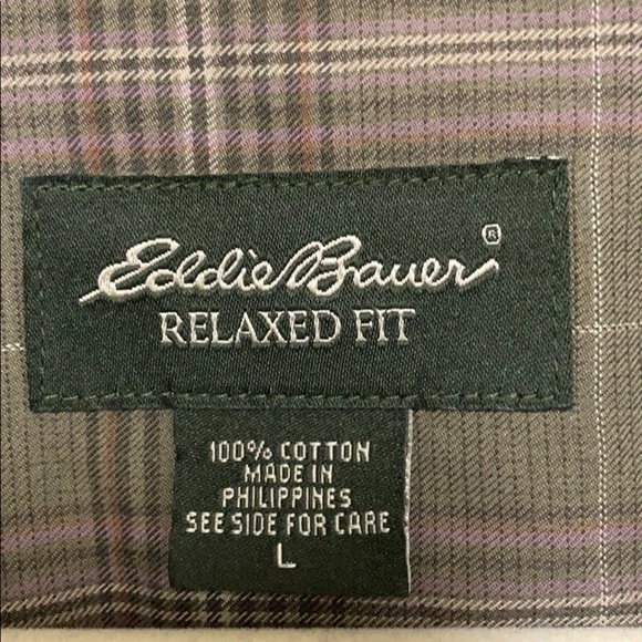 EDDIE BAUER Relaxed Fit Plaid Shirt - Picture 2 of 5